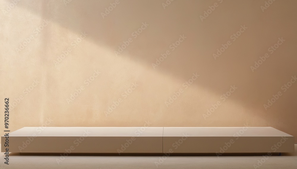 Poster empty brown wall background versatile for product display empty cream wall background product displa