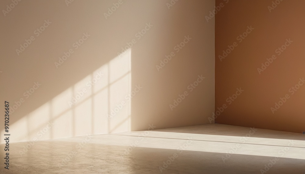 Poster empty brown wall background versatile for product display empty cream wall background product displa