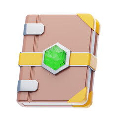3D Mystical Adventure Book. 3D Icon