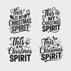 Christmas Handwriting Quotes T-Shirt Design  Printable Holiday Typography Art