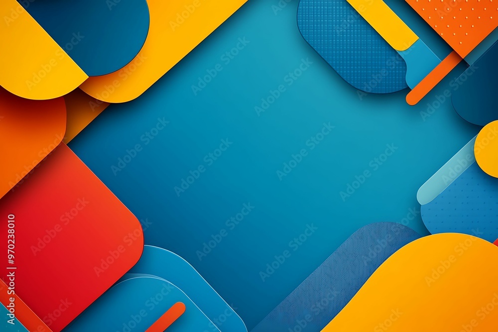 Aufkleber vibrant retro pop art abstract background with textures and patterns in high detail top view photogr
