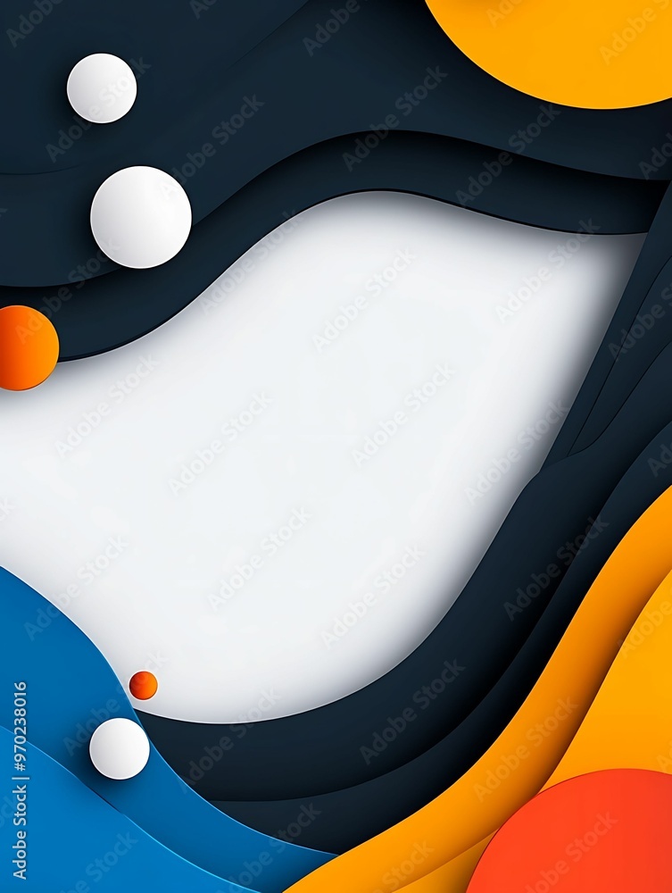 Poster vibrant abstract pop art background with retro patterns and fluid motion doodle style tilt perspecti