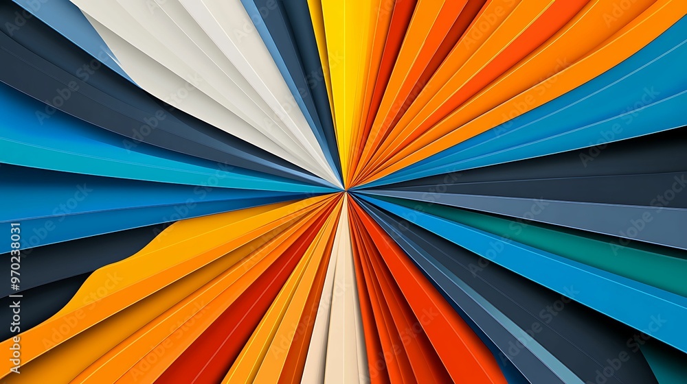 Aufkleber vibrant abstract pop art background with dynamic starburst patterns and sharp clarity in digital pai