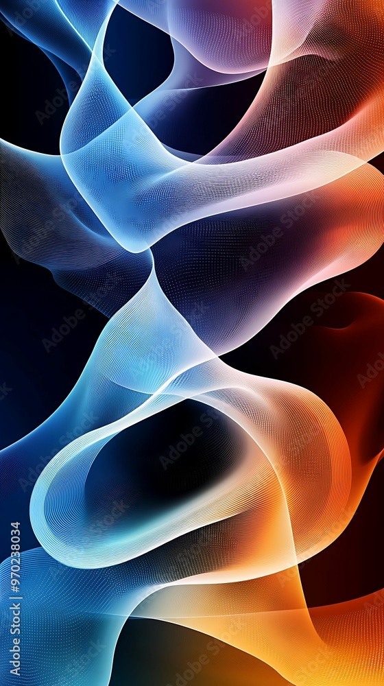 Poster dynamic abstract pop art background with birds eye view shot on pastel background