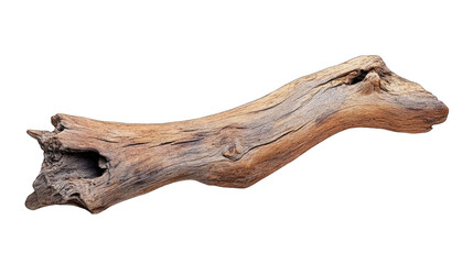 Obraz premium Driftwood log, isolated on white background