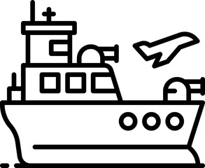 Navy warship icon