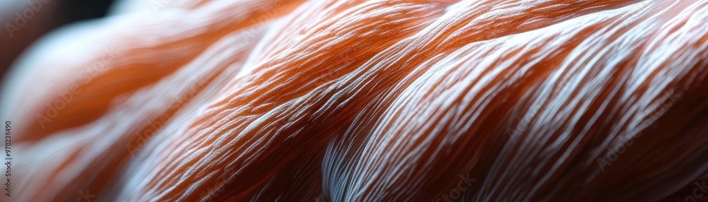 Poster close-up of textured fibers showcasing a blend of warm tones, creating a visually striking abstract 