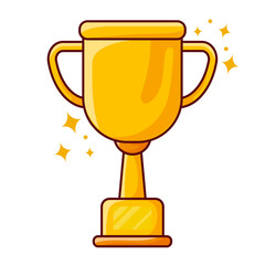 Gold Trophy Vector Illustration
