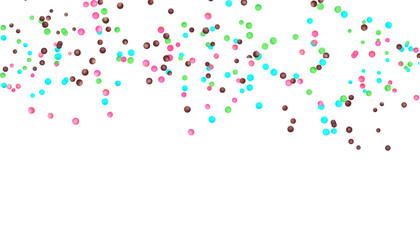 illustrations of ice cream topping on transparency background, PNG, sweets, confetti, decorations, frame, border, backgrounds,