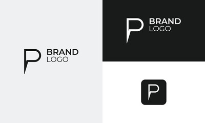 Initial P Lettermark Logo Design 