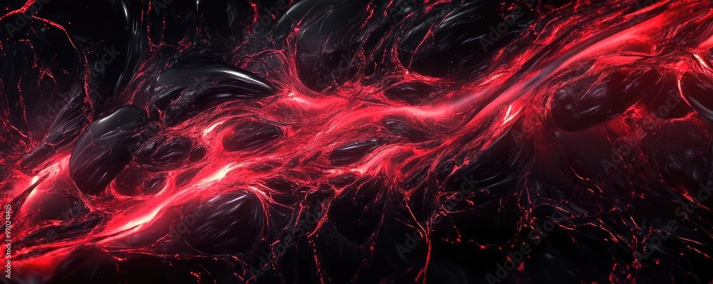 Poster stunning abstract background with flowing red and black textures, creating a dynamic and mysterious 