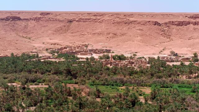 Ziz Valley In Morocco: One Of The Largest Oases In The World. The valley is crossed by the river with the same name (River Ziz Ghriss or Oued Ziz Ghriss)