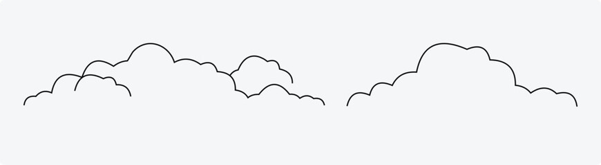 Cloud Line Icon, Clouds Set - Vector Stock Collection EPS 1