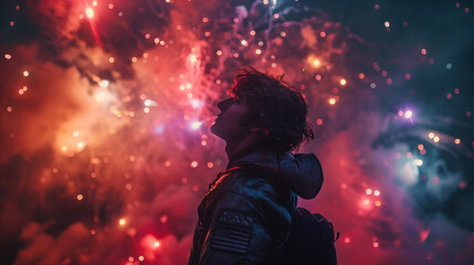 United States Independence Day patriotic concept in digital design.