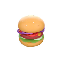3d humberger render