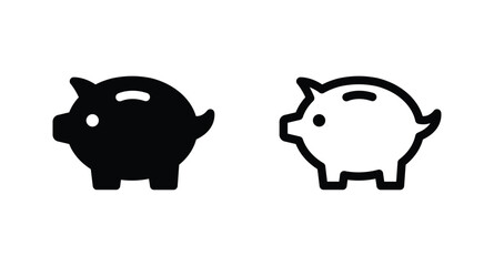 piggy bank icon vector for web site