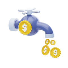 3D Convert Assets to Cash with Liquidity. 3D Icon