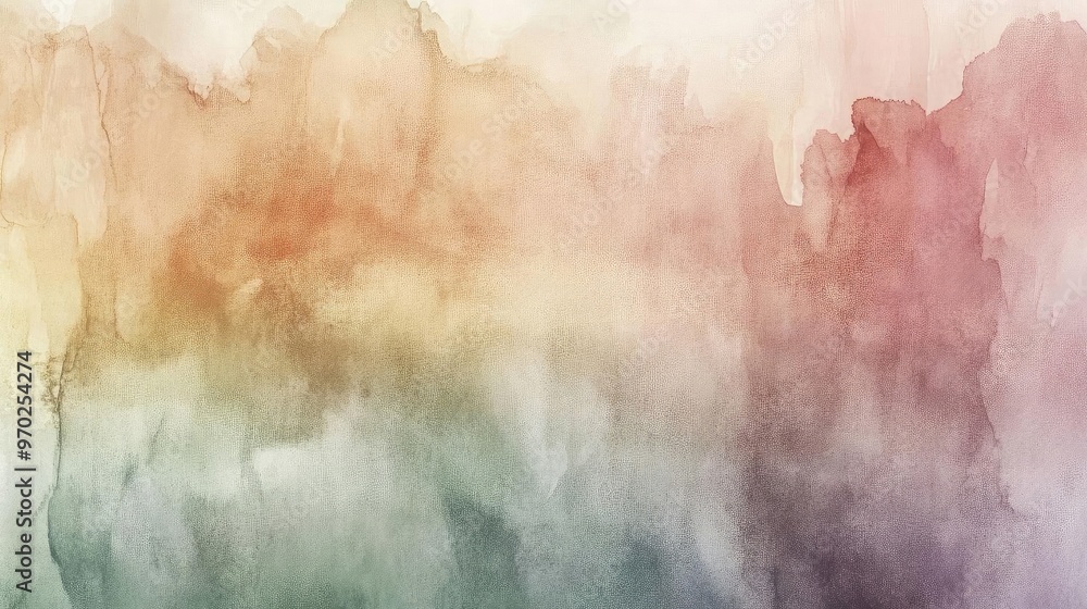 Poster a soft, abstract watercolor background featuring gentle hues blending seamlessly, creating a serene 