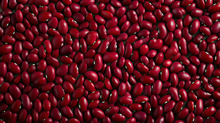Red kidney beans, macro, filling the frame. Graphic banner