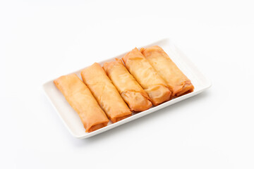 お皿に載った春巻き