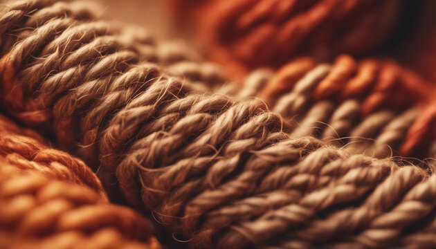 orangenes Kord Seil Detail Aufnahme close up
