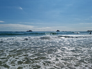 This is Sampo Beach in Gangwon-do, South Korea.