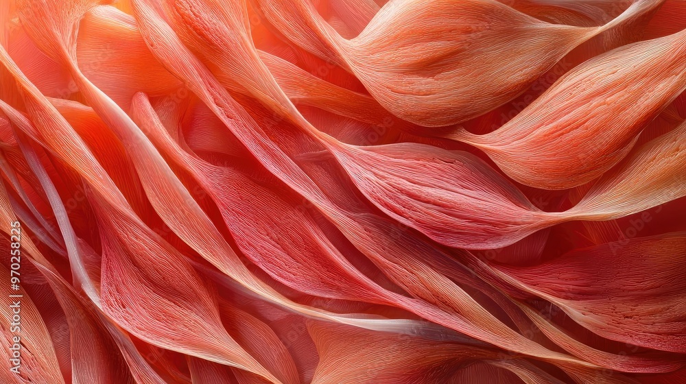 Aufkleber Soft and flowing textures in warm shades of red and pink create a serene and elegant backdrop for various designs.