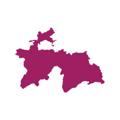 tajikistan country map icon