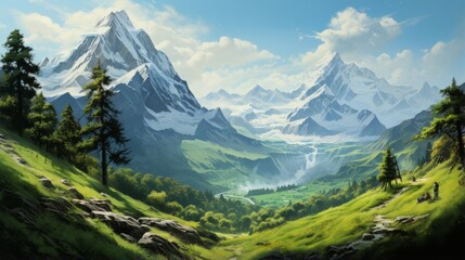 Obraz premium International Mountain Day 11 December Generative AI