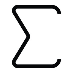 Fototapeta premium sigma icon mathematics