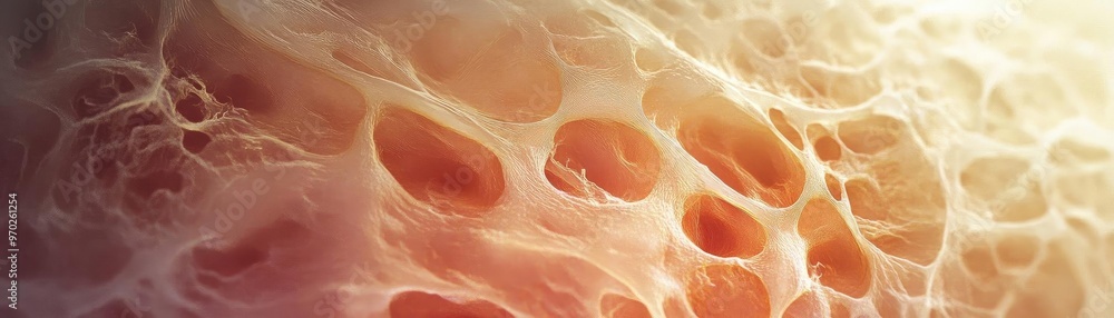Poster Abstract close-up of organic textures showcasing intricate patterns and soft colors, perfect for artistic or scientific use.