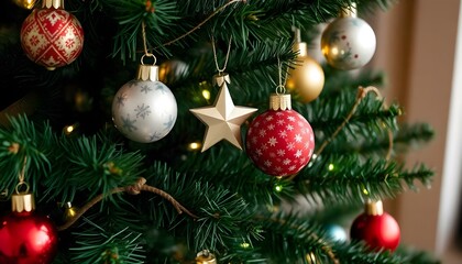 Obraz premium christmas tree and decorations