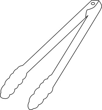 recommend clip art: Kitchen Tongs Illustration