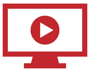 動画再生のアイコン 赤