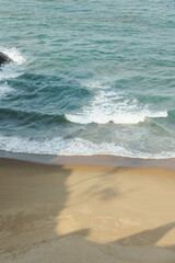 Shadows on a golden sand private beach