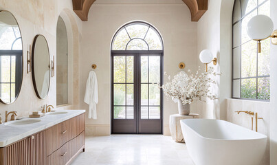 interior of a bathroom-generative ai