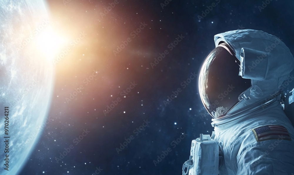 Canvas Prints person in space-generative ai