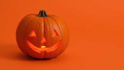 Classic Halloween jack-o-lantern glowing background