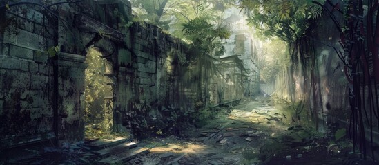Abandoned Walls In Old Town