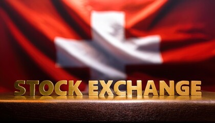 Swiss Stock Exchange Overview with National Flag