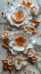 Golden and White Flowers