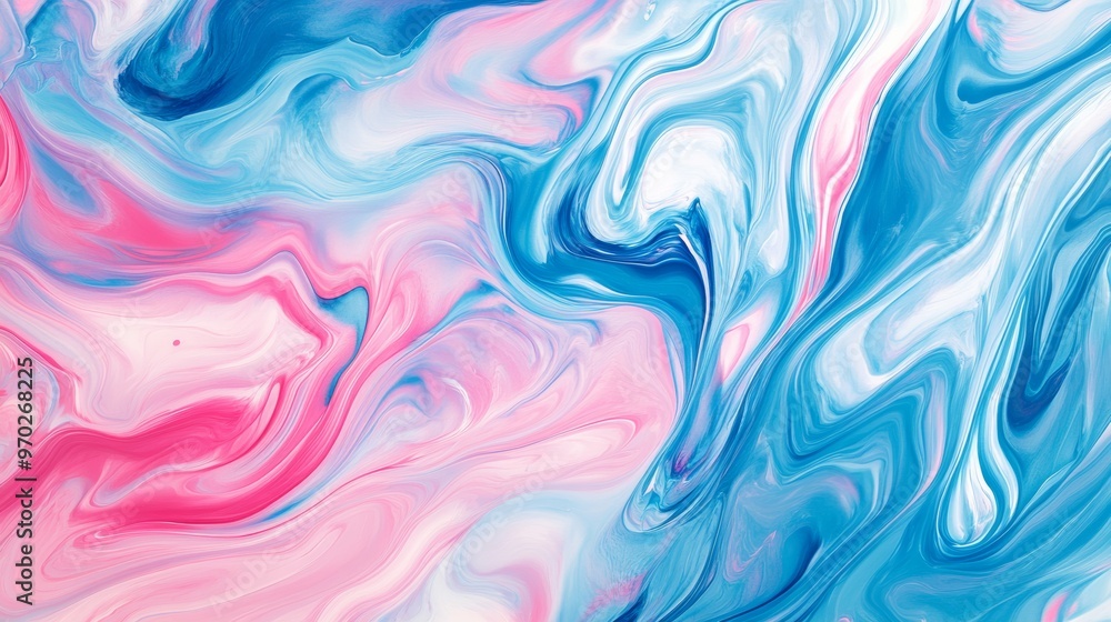 Poster abstract pink and blue marble texture