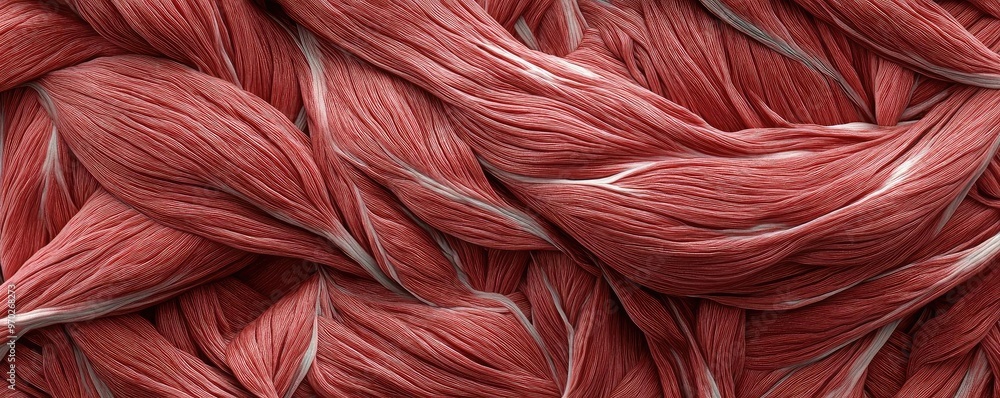 Poster close-up view of intricately woven fibers showcasing rich textures and colors, perfect for backgroun