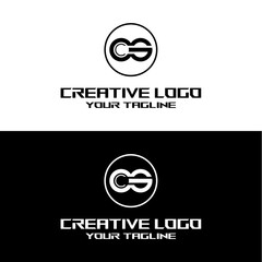creative letter logo cg desain vektors