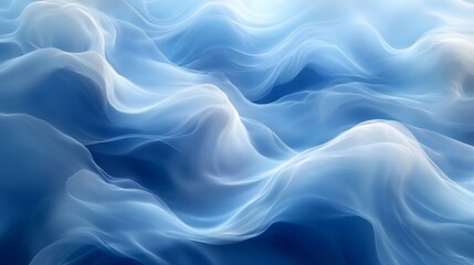 Obraz premium Abstract waves of blue and white light