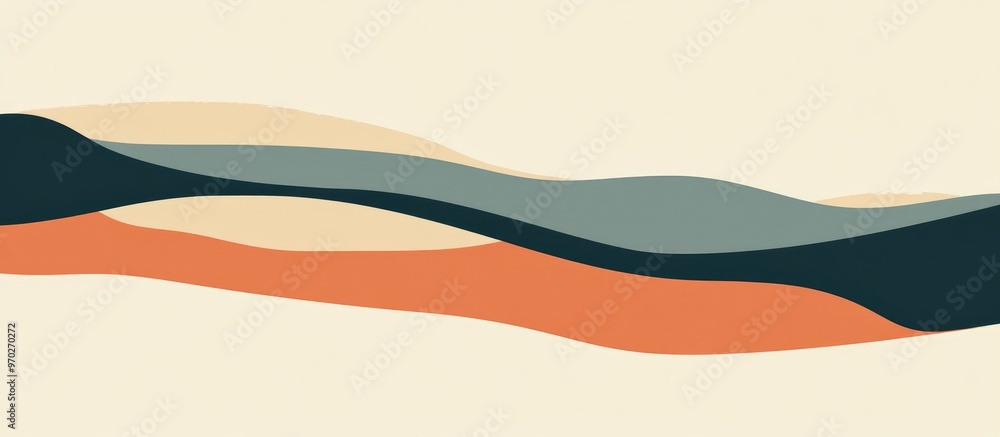 Poster abstract clean lines with neutral background and subtle imagery