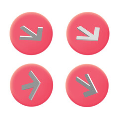 3d arrow realistic icon vector concept