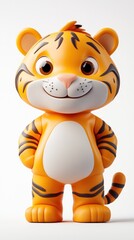 A cartoon tiger character with a friendly expression, designed for children's entertainment.