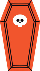 Death Coffin Halloween Illustration Clipart