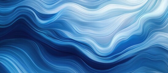 A 2d background featuring abstract waves and lines in shades of blue